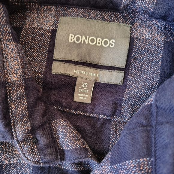 BONOBOS  Blue Casual Button Down Shirt Size XS - Picture 5 of 6